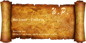 Weiner Petra névjegykártya